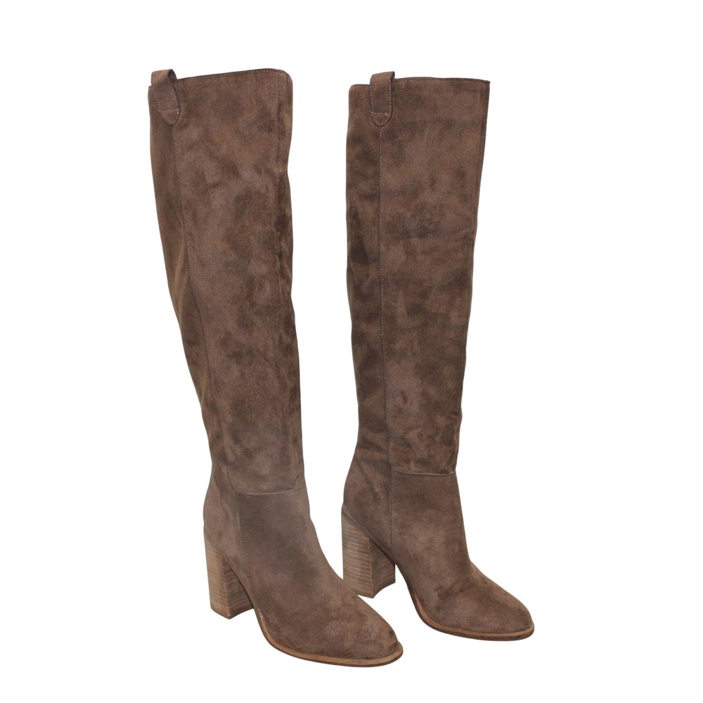 Vici Saint Slouch Boot Camel Knee High 8.5 Suede Block Heel - Picture 2 of 6